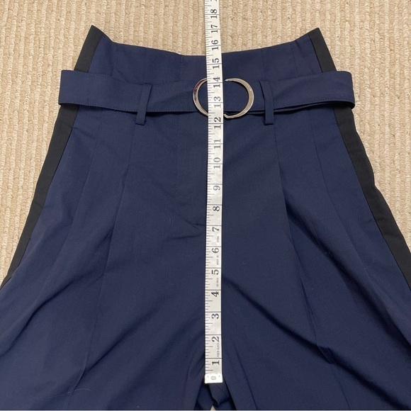 La Ligne‎ Cocktail Wool Blend Navy/Black Stripe Pant Size 2 Women - Picture 14 of 16